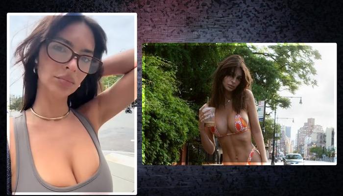 Model Emily Ratajkowski sokakta yürürken tepkiler aldı! “Gömleğini giy”